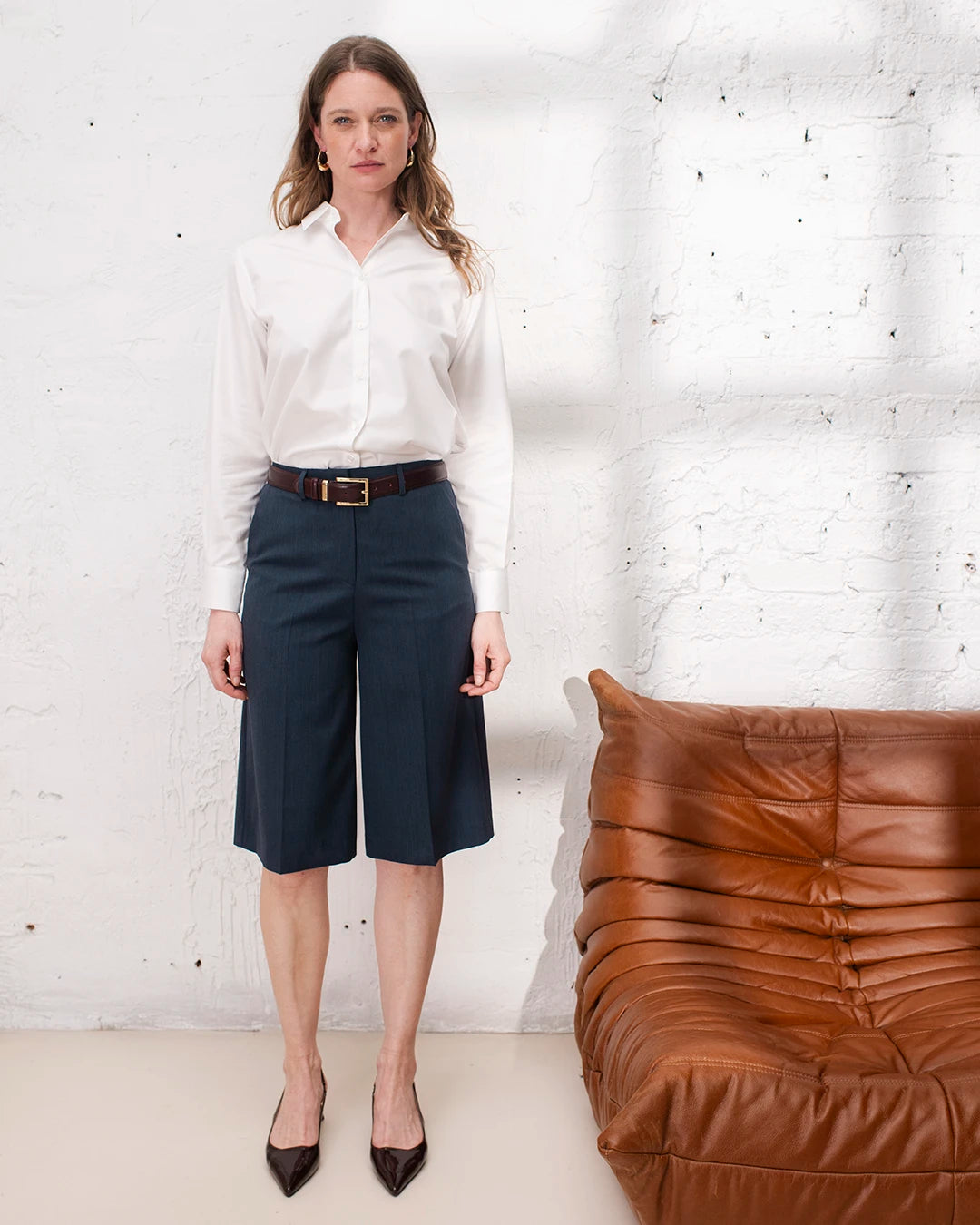 Chemise femme pour le bureau avec possibilité de porter des boutons de manchette, style chic et raffiné.
